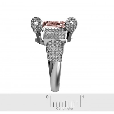 Kunzite & Diamond Ring